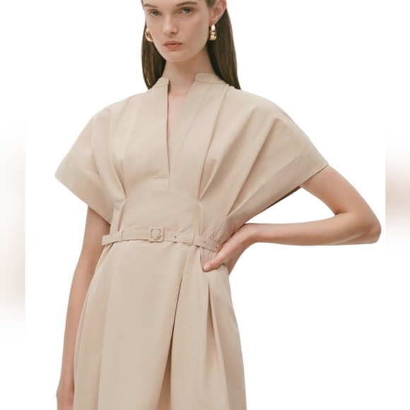 Zara NWT belted short Dress ZW Collection Size Medium - Picture 2 of 10